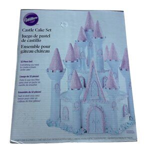 Wilton Romantic Castle Cake Set 32-Piece Includes Turrets & Door NWOT